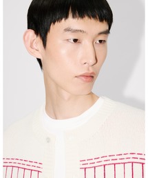 'KENZO Trompe L'oeil' カーディガン イン コットン ウール