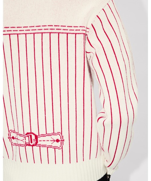 KENZO(ケンゾー)の「'KENZO Trompe L'oeil' カーディガン イン コットン ウール(カーディガン/ボレロ・メンズ・ホワイト系その他・LARGE/SMALL/MEDIUM)」の3枚目の写真