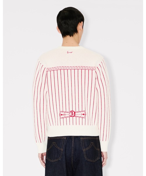 KENZO(ケンゾー)の「'KENZO Trompe L'oeil' カーディガン イン コットン ウール(カーディガン/ボレロ・メンズ・ホワイト系その他・LARGE/SMALL/MEDIUM)」の5枚目の写真