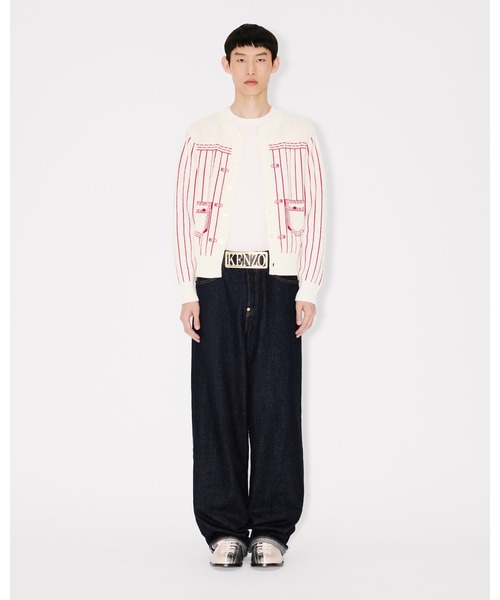 KENZO(ケンゾー)の「'KENZO Trompe L'oeil' カーディガン イン コットン ウール(カーディガン/ボレロ・メンズ・ホワイト系その他・LARGE/SMALL/MEDIUM)」の6枚目の写真