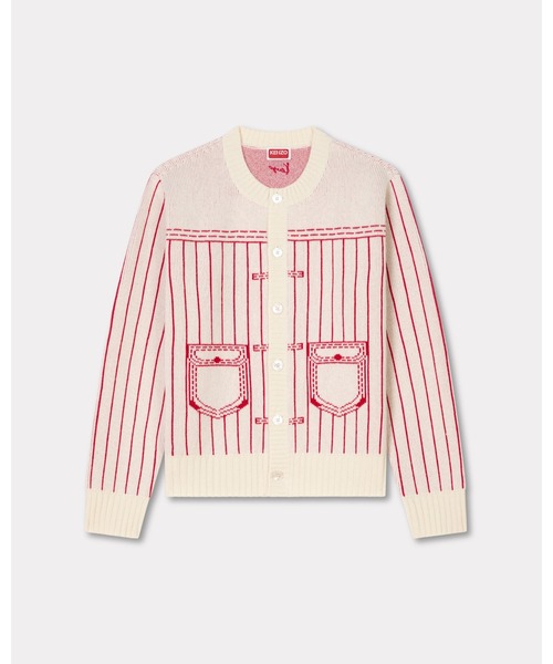 KENZO(ケンゾー)の「'KENZO Trompe L'oeil' カーディガン イン コットン ウール(カーディガン/ボレロ・メンズ・ホワイト系その他・LARGE/SMALL/MEDIUM)」の7枚目の写真