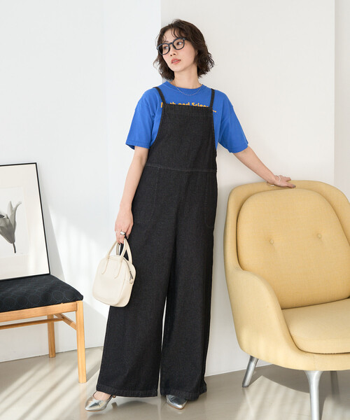 FREAK'S STORE（フリークスストア）の「限定展開　紐 デニム サロペット（サロペット/オーバーオール・レディース・グレー/ブルー/ネイビー/ブラック・SMALL/MEDIUM）」の5枚目の写真