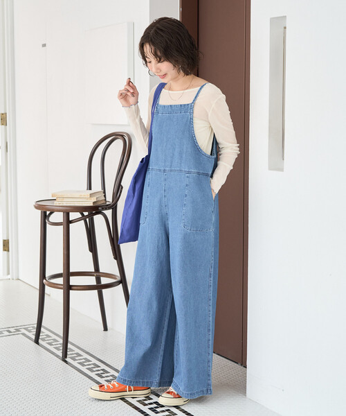FREAK'S STORE（フリークスストア）の「限定展開　紐 デニム サロペット（サロペット/オーバーオール・レディース・グレー/ブルー/ネイビー/ブラック・SMALL/MEDIUM）」の12枚目の写真
