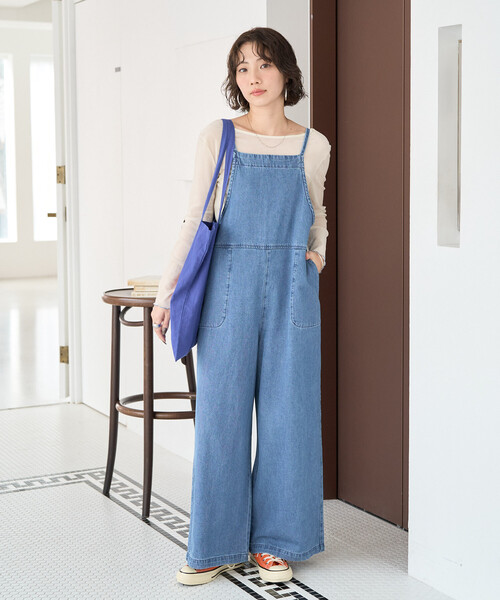 FREAK'S STORE（フリークスストア）の「限定展開　紐 デニム サロペット（サロペット/オーバーオール・レディース・グレー/ブルー/ネイビー/ブラック・SMALL/MEDIUM）」の14枚目の写真
