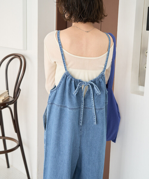 FREAK'S STORE（フリークスストア）の「限定展開　紐 デニム サロペット（サロペット/オーバーオール・レディース・グレー/ブルー/ネイビー/ブラック・SMALL/MEDIUM）」の15枚目の写真