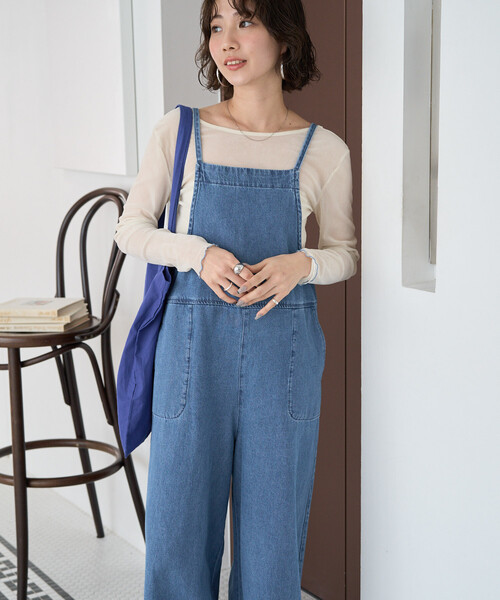 FREAK'S STORE（フリークスストア）の「限定展開　紐 デニム サロペット（サロペット/オーバーオール・レディース・グレー/ブルー/ネイビー/ブラック・SMALL/MEDIUM）」の16枚目の写真