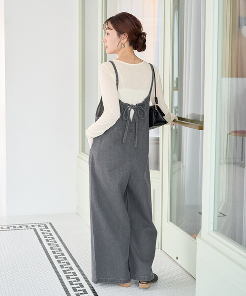 FREAK'S STORE（フリークスストア）の「限定展開　紐 デニム サロペット（サロペット/オーバーオール・レディース・グレー/ブルー/ネイビー/ブラック・SMALL/MEDIUM）」の21枚目の写真