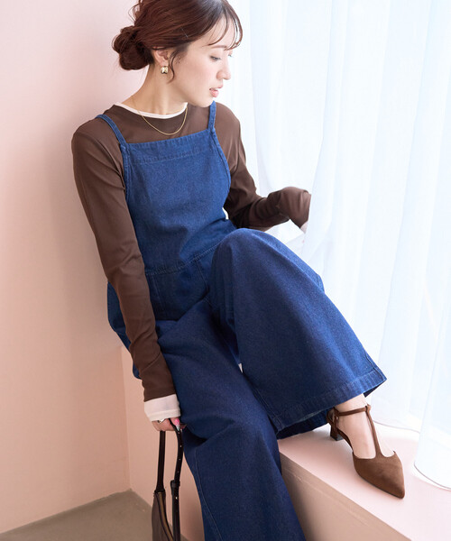セール】限定展開 紐 デニム サロペット（サロペット/オーバーオール