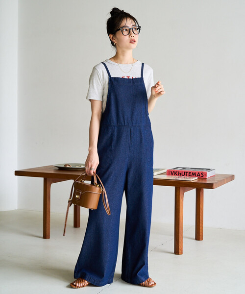 FREAK'S STORE（フリークスストア）の「限定展開　紐 デニム サロペット（サロペット/オーバーオール・レディース・グレー/ブルー/ネイビー/ブラック・SMALL/MEDIUM）」の4枚目の写真