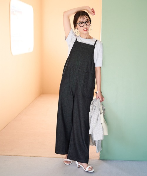 FREAK'S STORE（フリークスストア）の「限定展開　紐 デニム サロペット（サロペット/オーバーオール・レディース・グレー/ブルー/ネイビー/ブラック・SMALL/MEDIUM）」の2枚目の写真