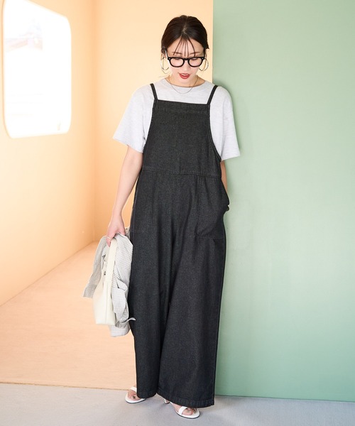 FREAK'S STORE（フリークスストア）の「限定展開　紐 デニム サロペット（サロペット/オーバーオール・レディース・グレー/ブルー/ネイビー/ブラック・SMALL/MEDIUM）」の7枚目の写真