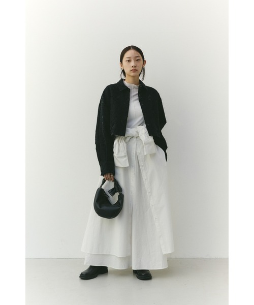 STYLEMIXER（スタイルミキサー）の「ジャガードショートジャケット（テーラードジャケット・レディース・アイボリー/ブラック・FREE）」の19枚目の写真