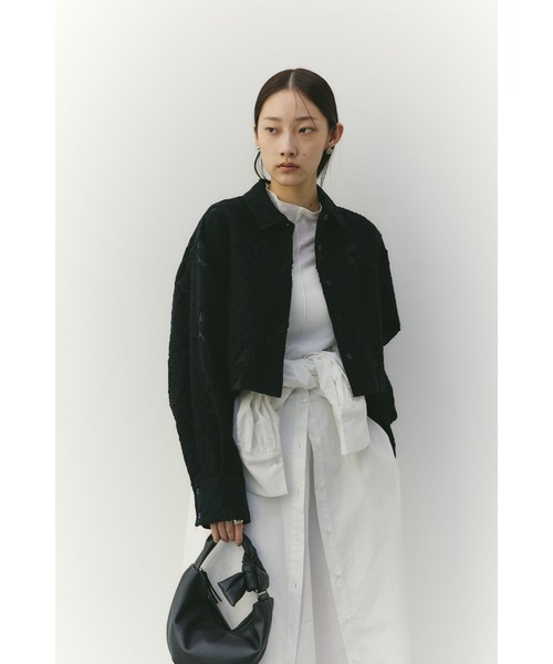 STYLEMIXER（スタイルミキサー）の「ジャガードショートジャケット（テーラードジャケット・レディース・アイボリー/ブラック・FREE）」の20枚目の写真