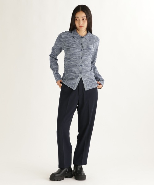 studio CLIP（スタディオクリップ）の「【daily CLIP】掠りボーダー襟付きカーディガン（カーディガン/ボレロ・レディース・ホワイト/ブルー・FREE）」の15枚目の写真