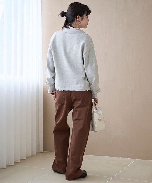 PENNEYS（ぺニーズ）の「【PENNEYS（ぺニーズ）別注】襟付きポロニット（ニット/セーター・レディース・ナチュラル/オフホワイト/ネイビー/ケリーグリーン/ベージュ・L/M）」の13枚目の写真