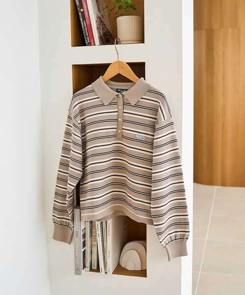 PENNEYS（ぺニーズ）の「【PENNEYS（ぺニーズ）別注】襟付きポロニット（ニット/セーター・レディース・ナチュラル/オフホワイト/ネイビー/ケリーグリーン/ベージュ・L/M）」の18枚目の写真