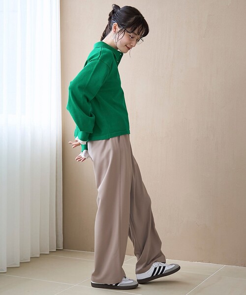 PENNEYS（ぺニーズ）の「【PENNEYS（ぺニーズ）別注】襟付きポロニット（ニット/セーター・レディース・ナチュラル/オフホワイト/ネイビー/ケリーグリーン/ベージュ・L/M）」の21枚目の写真