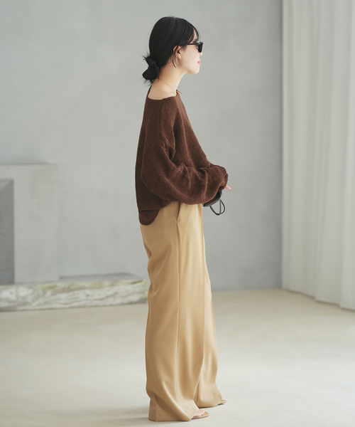 plage（プラージュ）の「《追加》linen mix loose プルオーバー（ニット/セーター・レディース・ベージュ系その他/ライトブルー/チョコ・FREE）」の10枚目の写真