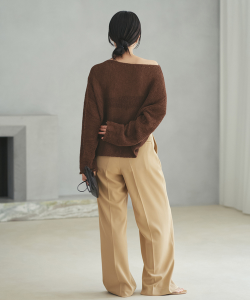 plage（プラージュ）の「《追加》linen mix loose プルオーバー（ニット/セーター・レディース・ベージュ系その他/ライトブルー/チョコ・FREE）」の11枚目の写真