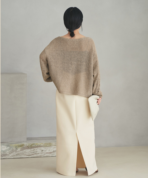 plage（プラージュ）の「《追加》linen mix loose プルオーバー（ニット/セーター・レディース・ベージュ系その他/ライトブルー/チョコ・FREE）」の21枚目の写真