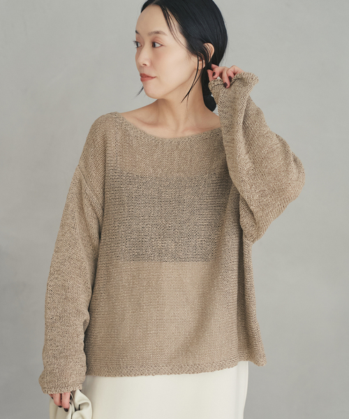 plage（プラージュ）の「《追加》linen mix loose プルオーバー（ニット/セーター・レディース・ベージュ系その他/ライトブルー/チョコ・FREE）」の22枚目の写真