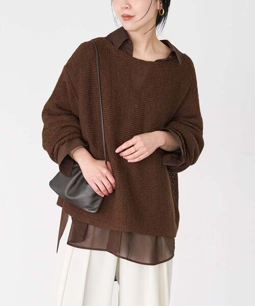 plage(プラージュ)の「《追加》linen mix loose プルオーバー(ニット/セーター・レディース・ベージュ系その他/ライトブルー/チョコ・FREE)」の6枚目の写真