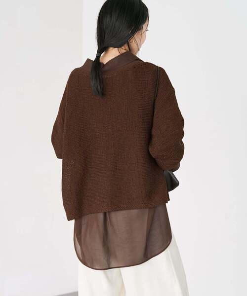 plage(プラージュ)の「《追加》linen mix loose プルオーバー(ニット/セーター・レディース・ベージュ系その他/ライトブルー/チョコ・FREE)」の7枚目の写真