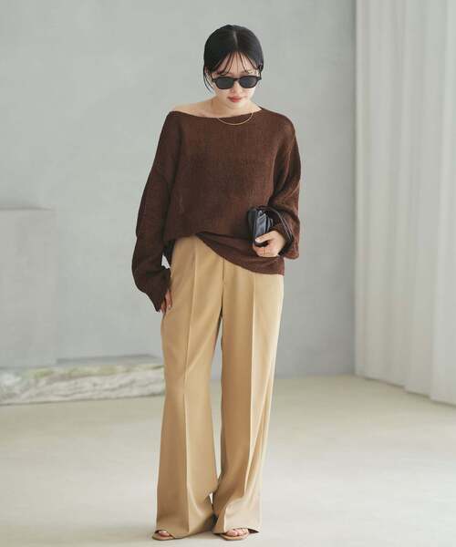 plage(プラージュ)の「《追加》linen mix loose プルオーバー(ニット/セーター・レディース・ベージュ系その他/ライトブルー/チョコ・FREE)」の10枚目の写真
