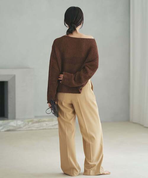 plage(プラージュ)の「《追加》linen mix loose プルオーバー(ニット/セーター・レディース・ベージュ系その他/ライトブルー/チョコ・FREE)」の12枚目の写真