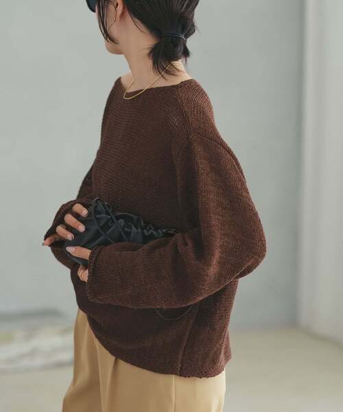 追加》linen mix loose プルオーバー(ニット/セーター)|Plage 追加》linen mix loose プルオーバー(ニット/セーター)|Plage