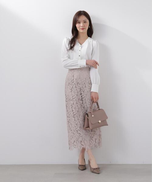 PROPORTION BODY DRESSING(プロポーションボディドレッシング)の「レースタイトスカート / 1216120204(スカート・レディース・ネイビー/ベージュ/ホワイト系その他・SMALL/MEDIUM/P/S)」の14枚目の写真