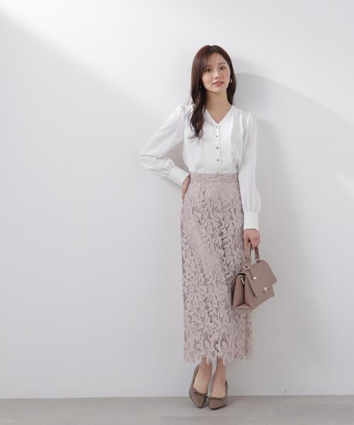 PROPORTION BODY DRESSING(プロポーションボディドレッシング)の「レースタイトスカート / 1216120204(スカート・レディース・ネイビー/ベージュ/ホワイト系その他・SMALL/MEDIUM/P/S)」の18枚目の写真