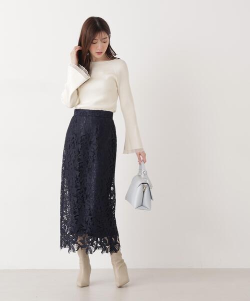 PROPORTION BODY DRESSING（プロポーションボディドレッシング）の「レースタイトスカート / 1216120204（スカート・レディース・ネイビー/ベージュ/ホワイト系その他・SMALL/MEDIUM/P/S）」の16枚目の写真