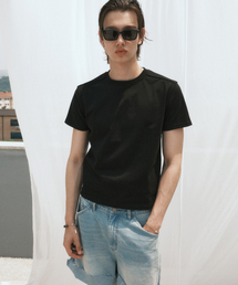 ヘビーコットンクロップTシャツ(ブラック)