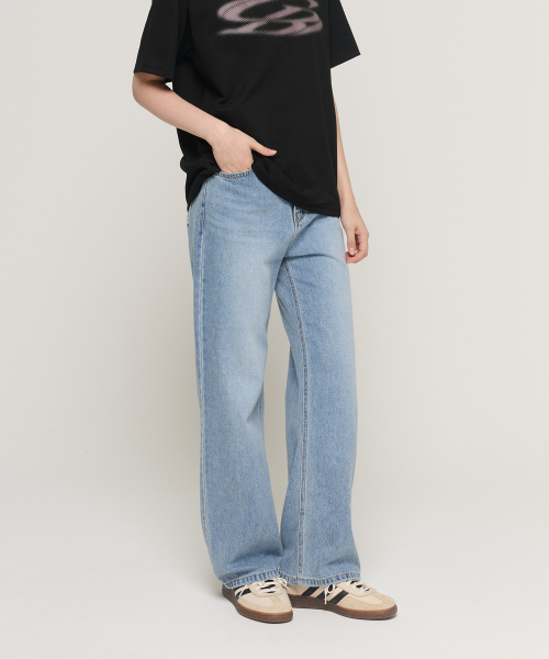 CARGOBROS FOR WOMAN(カーゴブロスフォーウィメン)の「プレミアムセミワイドデニムパンツ(ブルー)(デニムパンツ・レディース・その他・SMALL/MEDIUM/LARGE)」の2枚目の写真