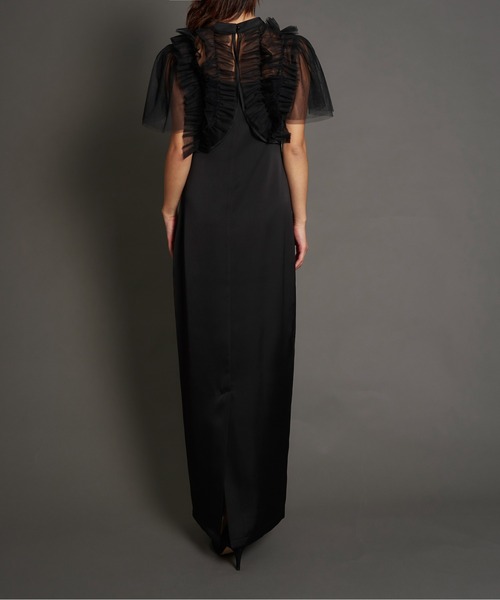 My shawty(マイシャウティー)の「satin bijou set dress(ドレス・レディース・ブルーグレー/ブラック/イエロー・SMALL/MEDIUM)」の22枚目の写真