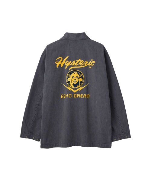 HYSTERIC GLAMOUR（ヒステリックグラマー）の「HYSTERIC ECHO DREAM刺繍 カバーオールジャケット（ブルゾン・メンズ・インディゴブルー・SMALL/MEDIUM/LARGE/X-LARGE）」の2枚目の写真