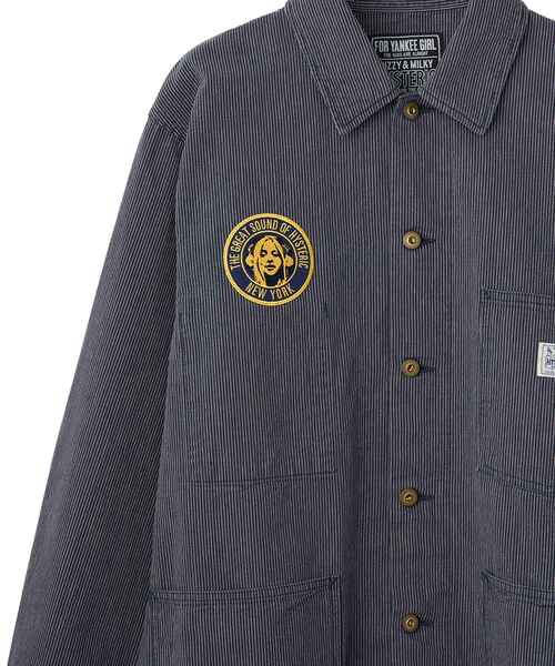 HYSTERIC GLAMOUR（ヒステリックグラマー）の「HYSTERIC ECHO DREAM刺繍 カバーオールジャケット（ブルゾン・メンズ・インディゴブルー・SMALL/MEDIUM/LARGE/X-LARGE）」の4枚目の写真