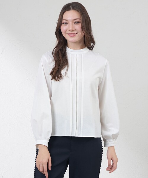 amaca(アマカ)の「【Blousey】はしごレース ブラウジーカットソー(Tシャツ/カットソー・レディース・オフホワイト・38/40)」の1枚目の写真