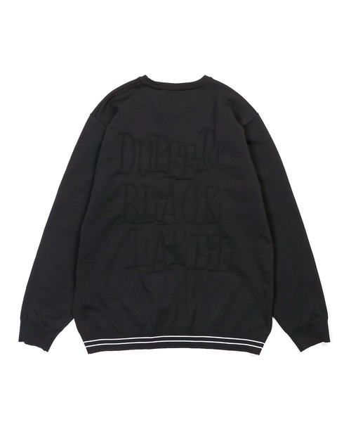 The DUFFER of ST.GEORGE(ザダファーオブセントジョージ)の「〔BLACK LABEL〕JACQUARD LOGO KNIT CREW:自宅で洗える ジャガードロゴ ウォッシャブルニット(ニット/セーター・メンズ・ブラック・SMALL/MEDIUM/LARGE/X-LARGE)」の7枚目の写真