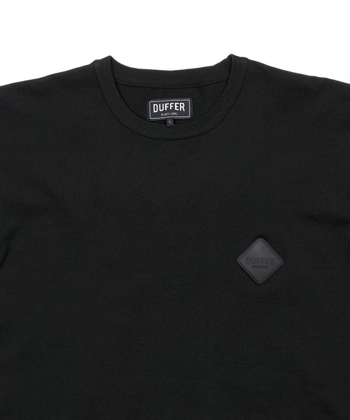 The DUFFER of ST.GEORGE(ザダファーオブセントジョージ)の「〔BLACK LABEL〕JACQUARD LOGO KNIT CREW:自宅で洗える ジャガードロゴ ウォッシャブルニット(ニット/セーター・メンズ・ブラック・SMALL/MEDIUM/LARGE/X-LARGE)」の8枚目の写真