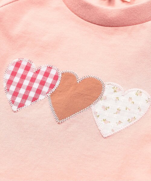 Seraph(セラフ)の「パッチワークTシャツ_ジュニア対応(Tシャツ/カットソー・キッズ・ピンク/アイボリー・140/130/120/110/100/90/80)」の7枚目の写真