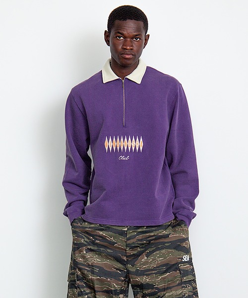 WIND AND SEA(ウィンダンシー)の「Club Half Zip Sweatshirt(スウェット・メンズ・ブラック/パープル・X-LARGE/LARGE/SMALL/MEDIUM)」の12枚目の写真