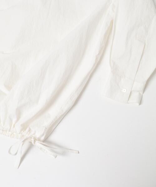 かぐれ(カグレ)の「ノーカラークルーネックオーバーシャツ(シャツ/ブラウス・レディース・ブラック/オフホワイト・FREE)」の18枚目の写真