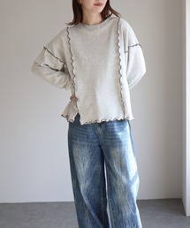 sin.ca（シンカ）の「裏毛配色メロウプルオーバー（スウェット）」