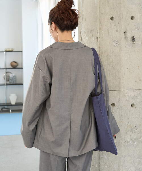 FREAK'S STORE（フリークスストア）の「限定展開　TR シングルジャケット (セットアップ対応)（テーラードジャケット・レディース・ブラック/ネイビー/ベージュ/グレー/ナチュラル・ﾌﾘ-）」の22枚目の写真