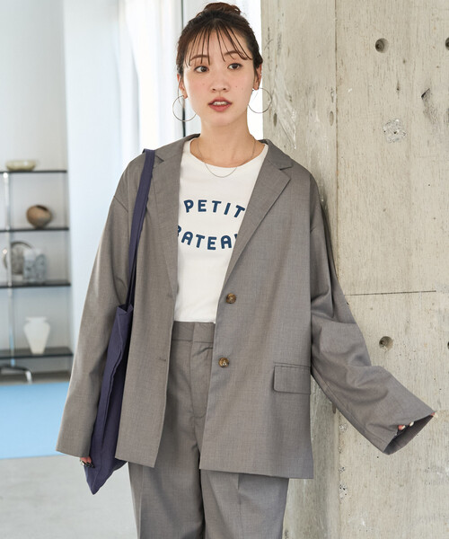 FREAK'S STORE（フリークスストア）の「限定展開　TR シングルジャケット (セットアップ対応)（テーラードジャケット・レディース・ブラック/ネイビー/ベージュ/グレー/ナチュラル・ﾌﾘ-）」の21枚目の写真