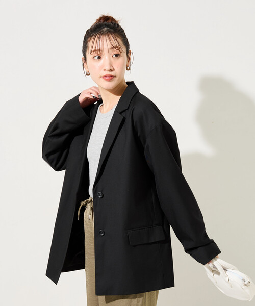 FREAK'S STORE(フリークスストア)の「限定展開 TR シングルジャケット (セットアップ対応)(テーラードジャケット・レディース・ブラック/ネイビー/ベージュ/グレー/ナチュラル・フリ-)」の15枚目の写真
