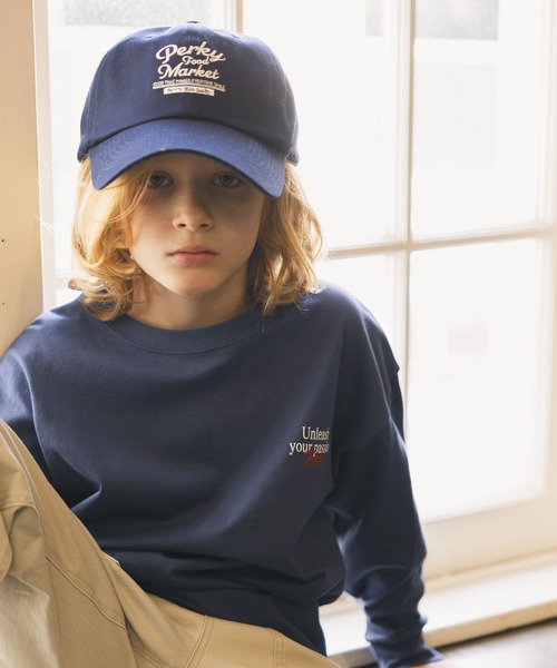 GLOBAL WORK（グローバルワーク）の「Perky/ツイルCAP/638986（キャップ・キッズ・ネイビー/オフホワイト・MEDIUM/LARGE）」の5枚目の写真
