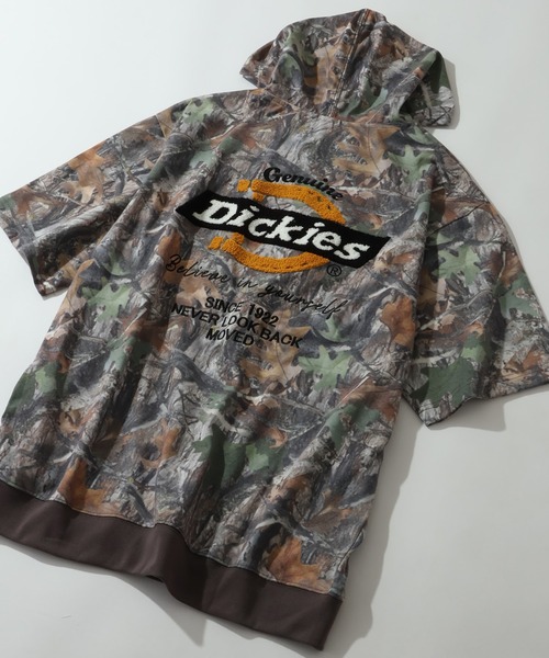 Dickies(ディッキーズ)の「【GENUINE DICKIESジェニュインディッキーズ】バックサガラ刺繍 半袖スウェットフーディー(パーカー・メンズ・スミクロ/グリーン系その他/ブラウン/ブラック/ネイビー/オートミール・M/L/XL)」の12枚目の写真